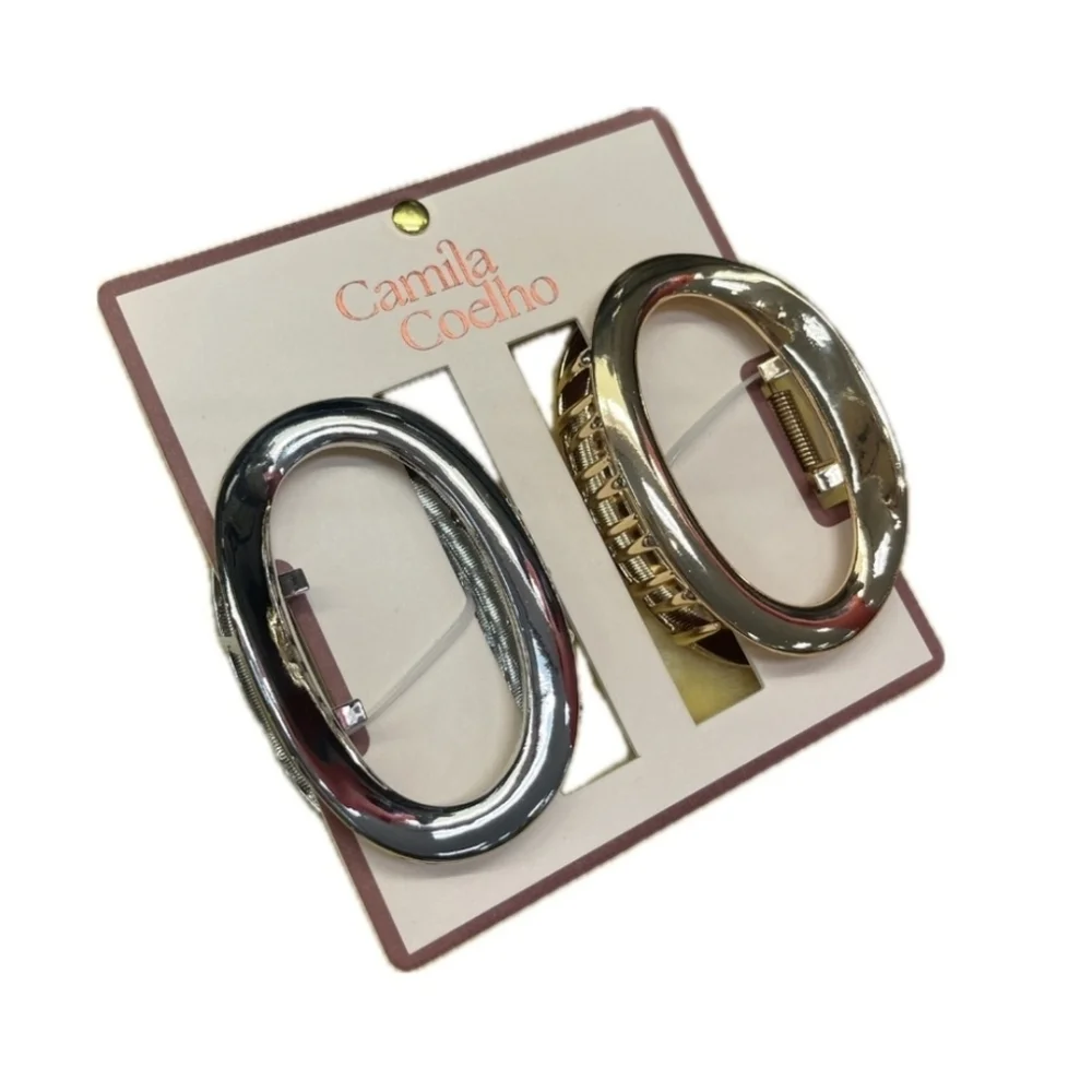 🩶▪️ Camila Coelho ▪️beautiful  Golden and Silver Tone Metal Hair Claw Clip